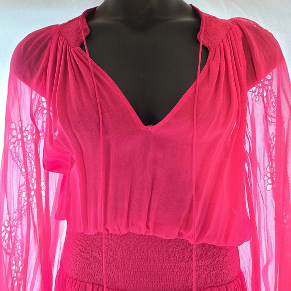 Beautiful Karina Grimaldi Silk Peplum Blouse EUC 😍 - Picture 2 of 13